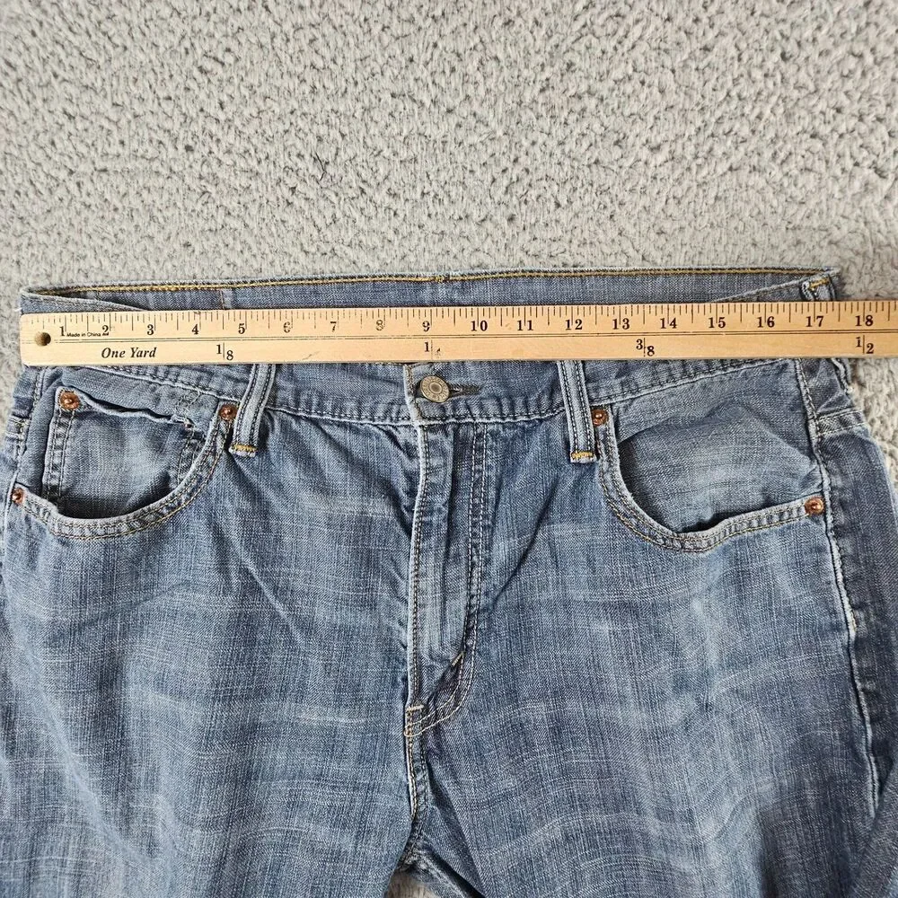 Levis 569 Jeans Mens 35x31* Blue Cotton Loose Straight Distressed Grunge Skater